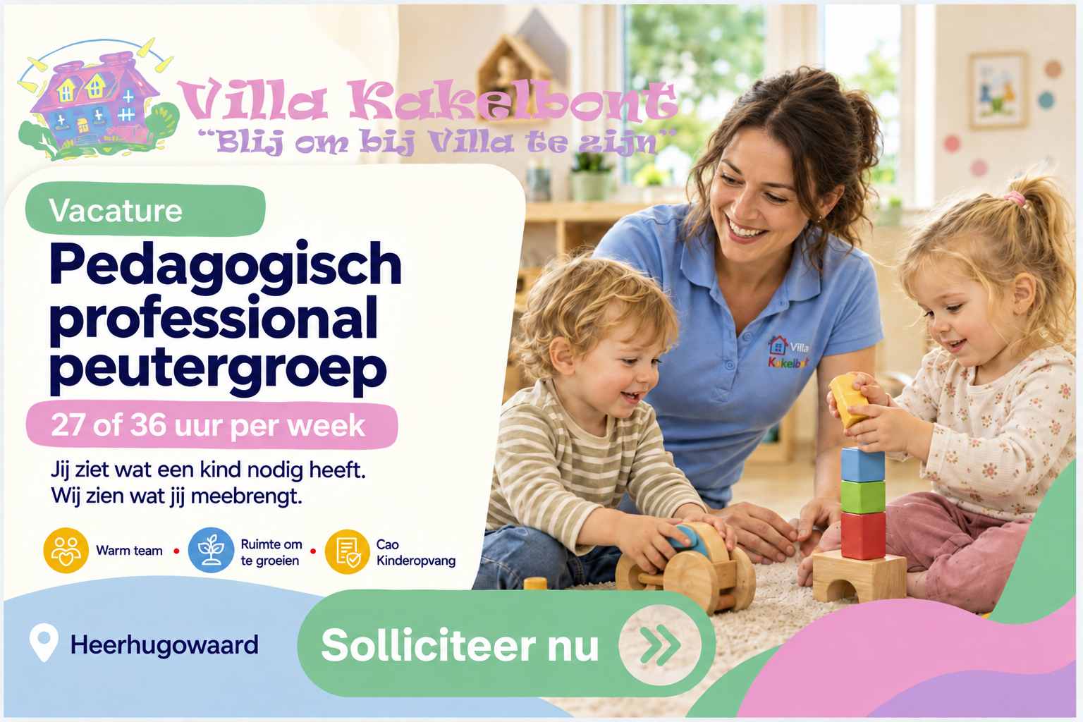 Vacature Pedagogisch Professional Peutergroep In Heerhugowaard